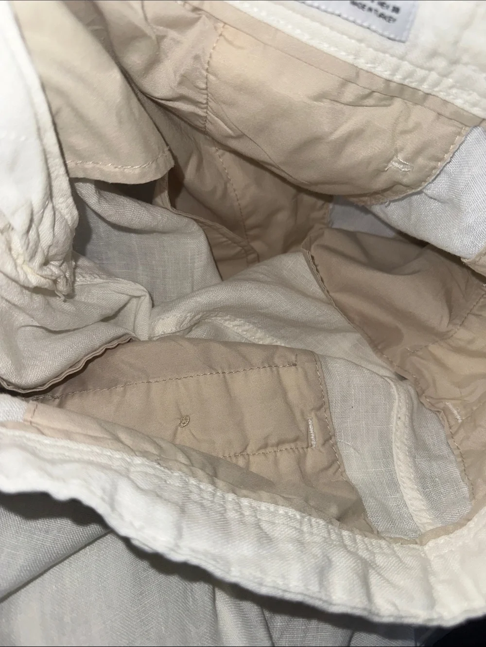 Zara White Linen-Blend Relaxed Drawstring Trousers